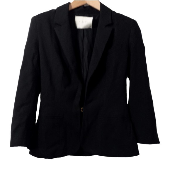 A.L.C. Black Lightweight Wool Mohair Silk Blend Suiting Blazer Size 2 EUC - Picture 1 of 6